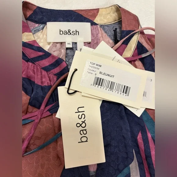 BA&SH Wim Top Long Preppy Blouse Size 2 NWT - Picture 11 of 13